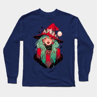 Cute Christmas Witch Long Sleeve T-Shirt